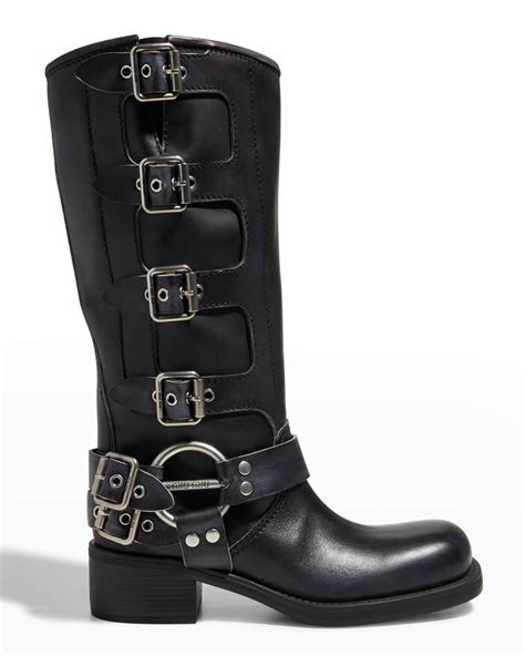 miu miu boots buckle